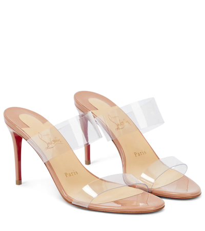 Shop Christian Louboutin Just Nothing 85 Pvc Sandals In Nude