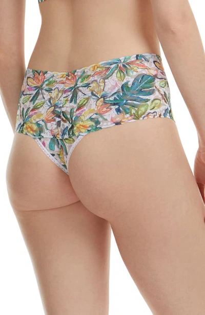 Shop Hanky Panky Print Retro Lace Thong In Palm Springs