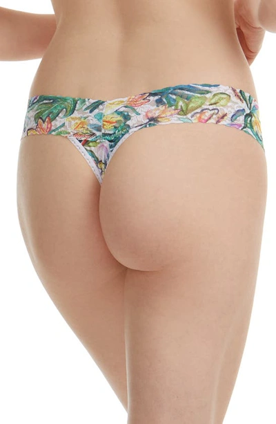 Shop Hanky Panky Print Lace Low Rise Thong In Palm Springs