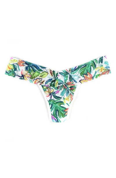 Shop Hanky Panky Print Lace Low Rise Thong In Palm Springs