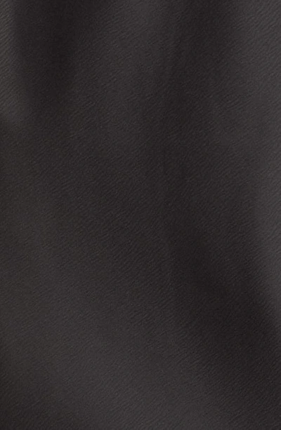 Shop Wayf Strapless Matte Satin Bias Cut Gown In Black