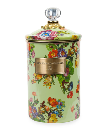 Shop Mackenzie-childs Flower Market Canister, Large In Green
