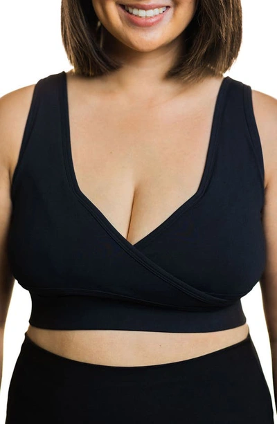 Love And Fit Everyday Luxe Hands Free Pumping/nursing Bra In Black