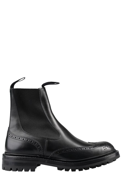 Shop Tricker's Detailed Ankle Boots In Black