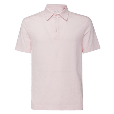 Shop Malo Basic Straight Hem Polo Shirt In Pink