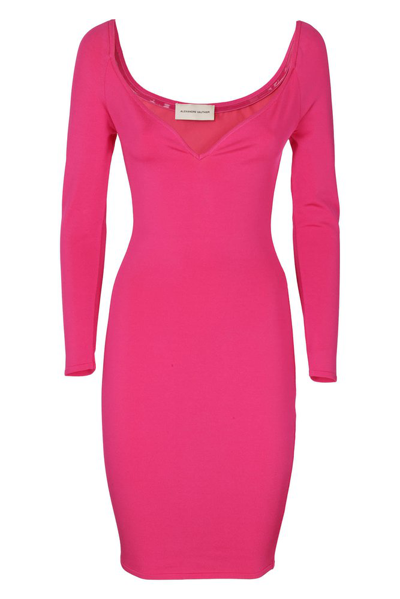 Shop Alexandre Vauthier Fitted Mini Dress In Pink