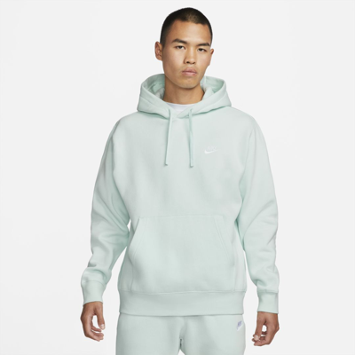 Shop Nike Sportswear Club Fleece Pullover Hoodie In Barely Green,barely Green,white