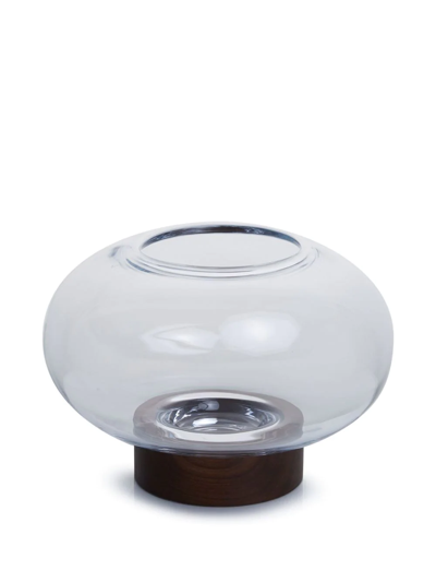 Lsa International Oblate Wide Vase In Braun