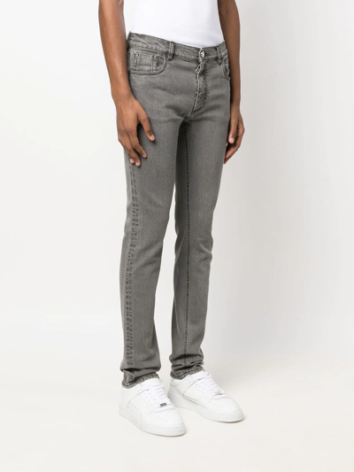 Shop Billionaire Mid-rise Straight-leg Jeans In Grau