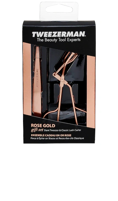 Tweezerman Brow And Lash Gift Set In Rose Gold