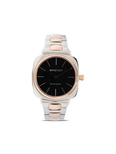 Shop Briston Watches Clubmaster Elegant 37mm Watch In Silver
