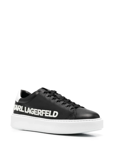 Shop Karl Lagerfeld Maxi Kup Low-top Sneakers In Schwarz