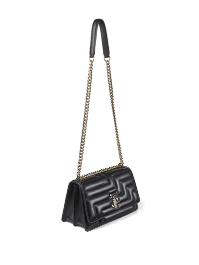 Shop Jimmy Choo Avenue Quilted Shoulder Bag In Black