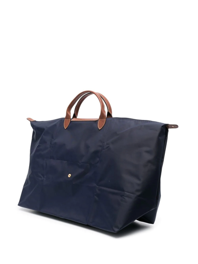 Longchamp Large Le Pliage Holdall In Blue