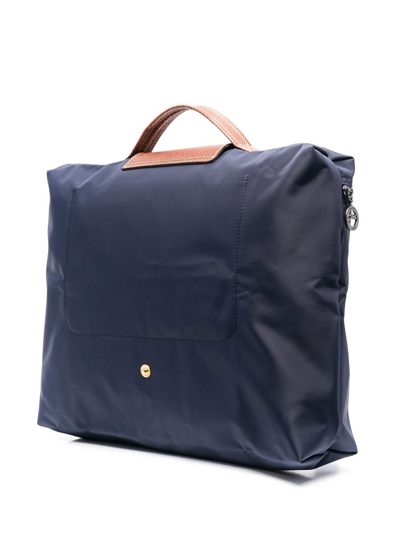 Shop Longchamp Le Pliage Briefcase In Blue