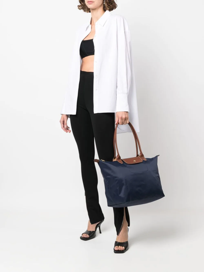 Longchamp Le Pliage Large Shoulder Tote Bag In Blue
