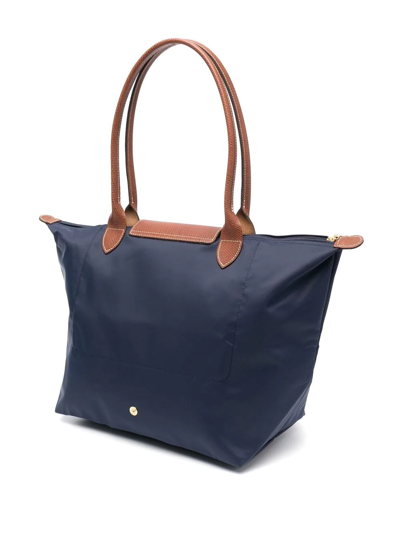 Shop Longchamp Le Pliage Original Large Shoulder Bag In Blue