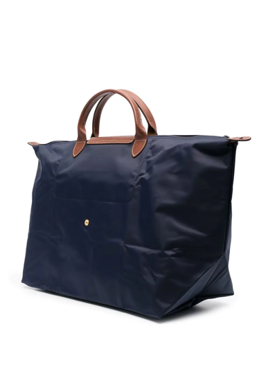 Longchamp Le Pliage Holdall In Blue