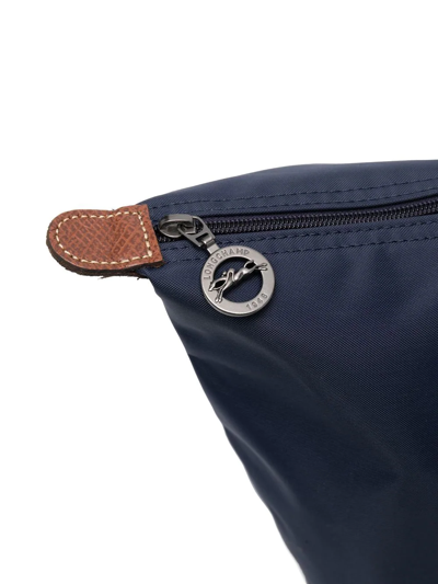 Longchamp Le Pliage Original Medium Canvas Short Handle Handbag In Blue