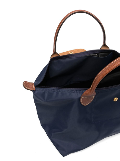 Shop Longchamp Medium Le Pliage Tote Bag In Blue