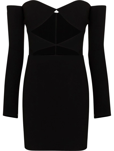 Shop Alex Perry Hadley Cut-out Mini Dress In Black
