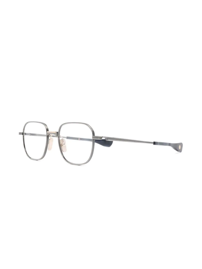 Shop Dita Eyewear Vers-two Rounded-frame Glasses In Silber