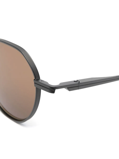 Shop Dita Eyewear Vers-one Geometric-frame Sunglasses In Grau