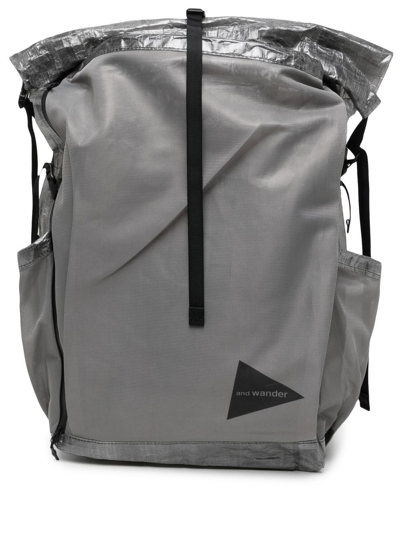 Shop And Wander Dyneema Logo-patch Backpack In Grey