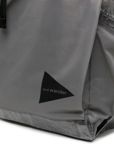 Shop And Wander Dyneema Logo-patch Backpack In Grey