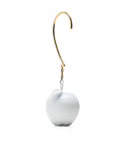 Shop Undercover Hook Apple Charm Earring In White