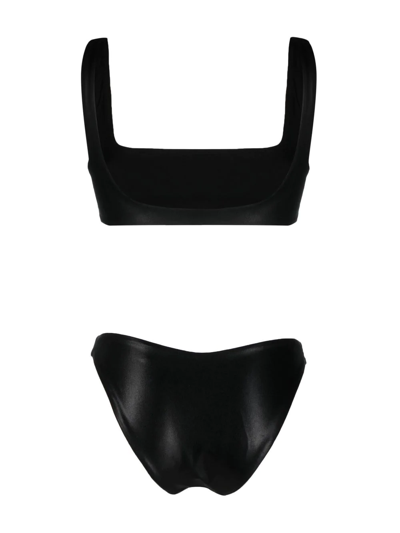 Rotate Birger Christensen Pearla Recycled Polyester Blend Bikini In Black