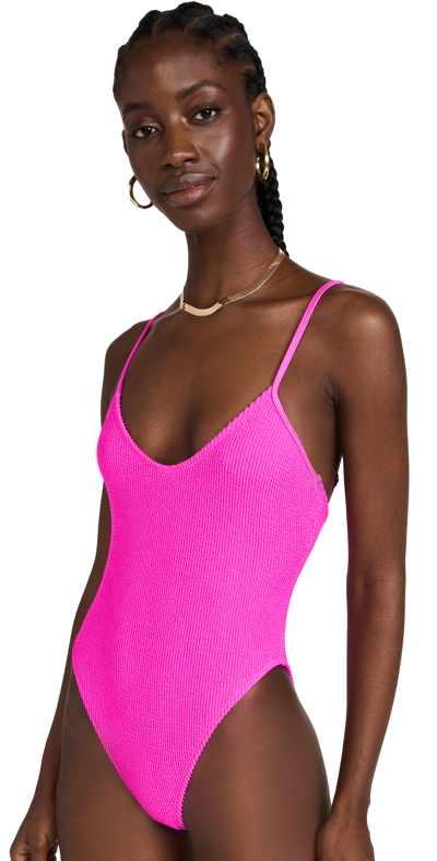 Shop Good American Always Fits One-piece Swimsuit In Hawaiian Pink001