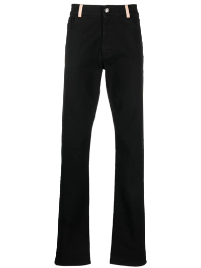 Shop Billionaire Mid-rise Straight Leg Jeans In Schwarz