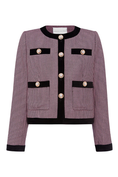 Shop Rebecca Vallance -  Basinger Jacket  - Size 8 In Black/pink