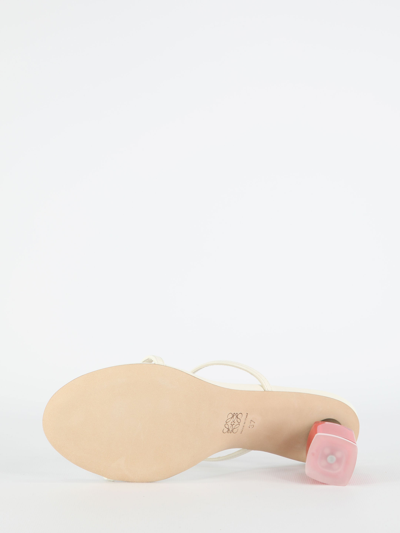 Shop Loewe Nail Polish Sandals In White