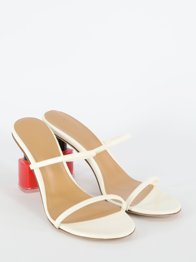 Shop Loewe Nail Polish Sandals In White