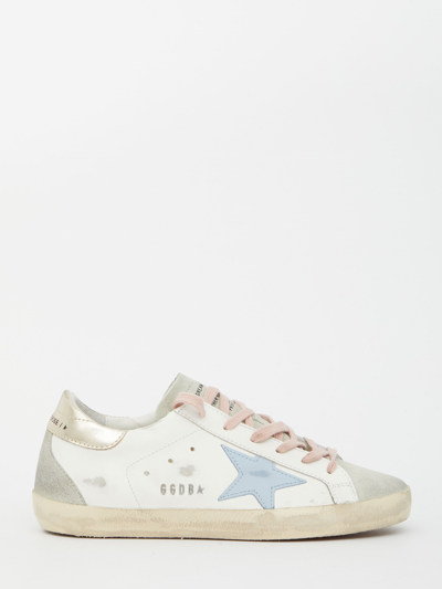 Golden Goose Super-star Leather Sneakers In White | ModeSens