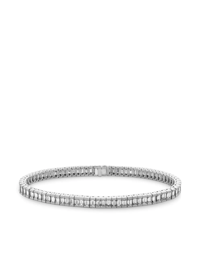 Shop Pragnell Vintage Platinum Adler Baguette Cut Diamond Bracelet In Silber