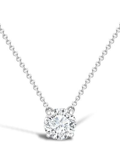 Shop Pragnell Vintage 18kt White Gold Diamond Solitaire Pendant Necklace In Silber