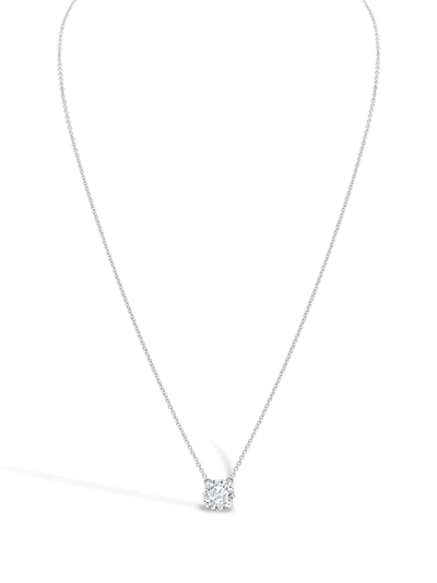 Shop Pragnell Vintage 18kt White Gold Diamond Solitaire Pendant Necklace In Silber