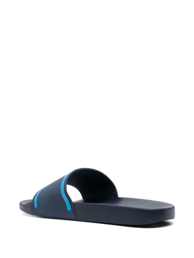 Zilli Logo-print Pool Sliders In Blue