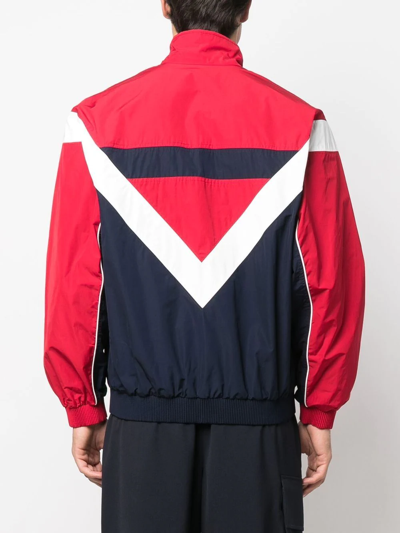 Valentino White V-logo Print Sports Jacket In White