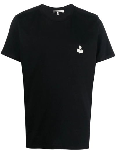 Isabel Marant Zafferh Cotton T-shirt In Schwarz