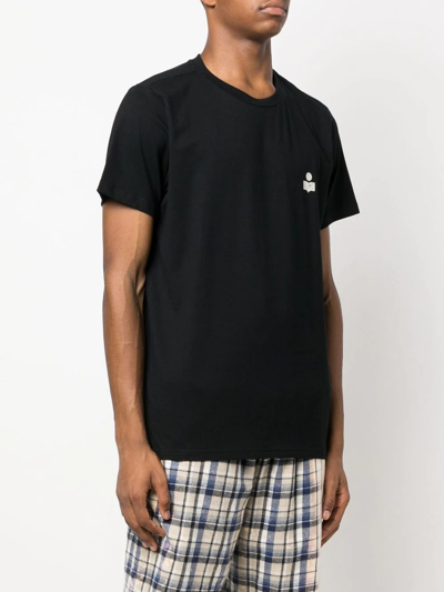 Isabel Marant Zafferh Cotton T-shirt In Schwarz
