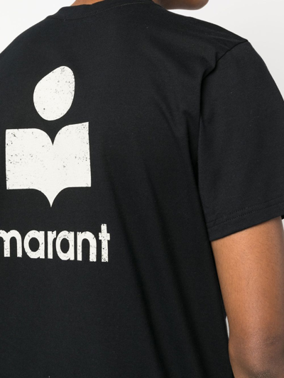 Isabel Marant Zafferh Cotton T-shirt In Schwarz