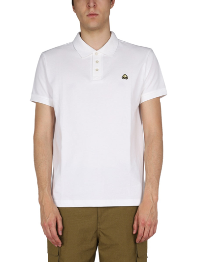 Shop Moose Knuckles Pique Polo In White