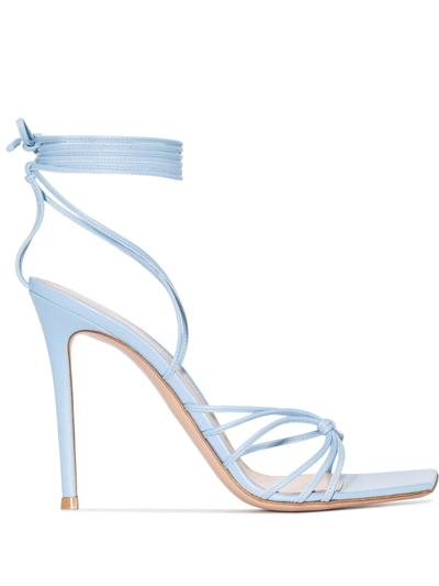 Shop Gianvito Rossi Sylvie 120mm Strappy Sandals In Blue