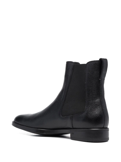 Shop Tom Ford Grained Leather Ankle Boots In Black