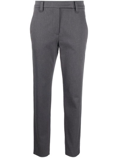 Brunello Cucinelli Tailored Tapered Trousers In Grey