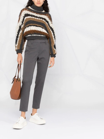 Brunello Cucinelli Tailored Tapered Trousers In Grey